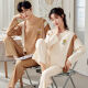 Langsha (langsha) 2 sets of couple pajamas autumn cotton long-sleeved ins dormitory wear one man and one woman spring and autumn home clothing set GXT9913- Loose and comfortable XL [two sets price] Women M+ men