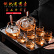 Good Kiln Light Luxury 360 Degree Rotating Xiaoyao Glass Tea Set Home Teapot Kung Fu Teacup Small Office Tea Transparent Xiaoyao Pot-360 Degree Rotation