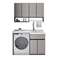 
JOMOO (JOMOO) washing basin cabinet washing machine honeycomb aluminum balcony combination custom companion pool washing sink with drum integrated washboard store white basin khaki 13063cm left basin