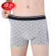 Langsha men's underwear, men's boxer briefs, breathable pants for boys, youth mid-waist boxer shorts, printed cotton underwear (4 pieces/box) 175/XL
