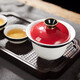 Rongshantang Qingshi Ceramic Travel Kung Fu Tea Set Covered Bowl Teacup One Pot Four Cups Fair Cup Set Outdoor Portable Bag Qingfeng Top Covered Bowl Set