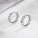Liuguifu Jewelry Platinum Earrings Women's PT950 Ring Buckle Earrings Car Flower Sparkling Earrings Birthday Gift 2.75g