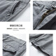 PuTUO Summer Thin Suit Shorts Men's Casual Straight Loose Belt Leisure Pants Pure Cotton Men's Simple Crop Pants 17152 Gray 33
