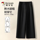 Pant de pics de pic pour les pantalons d'été pour femmes, petite petite personne avec une taille haute tombant et un pantalon de pincement droit de printemps et d'automne 9923 # Black XL 29 [116-125jin [Jin est égal à 0,5 kg]]]