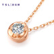 Xie Ruilin 18k rose gold diamond necklace women's temperament color gold clavicle chain chain BB408 pricing category (1 diamond, about 5 points in total)