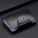 QIGER Fashionable Women's Cowhide Card Bag Men's Multi-Card Business Card Clip Business Bank Credit Card Case Leather Driver's License Brown