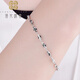 Falling Flowers and Crying Spring Platinum Bracelet for Women Pt950 Fashionable White Gold Carambola Perkin Anklet Pt999 Fine Solid Bracelet Pt950 Platinum Bracelet Length 16+2cm Adjustable