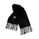Directly supplied by MOSCHINO brand, embroidered tassel wool scarf, couple's scarf, same style for men and women, Women's Day birthday gift, black bear style