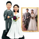 The successor of Tao’s creative wedding ornaments clay figure live doll wedding gifts for newlyweds and friends to celebrate the anniversary of engagement 22 cm single person (can be customized 15~26 cm)