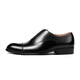 THOM WILLS business formal leather shoes men's cowhide handmade three-joint genuine leather British Oxford shoes men's young groom wedding shoes black calfskin + rubber sole B671-H2 46 /10 size