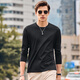 Mr. Bu star-like long-sleeved T-shirt for men's small white T-inner, long-sleeved standard T-round neck-white L(175)