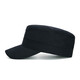 Jeep Hat Men's Fully Sealed Flat Cap Outdoor Leisure Hat Winter Solid Color Embroidered Peaked Cap Black L (56-58CM)