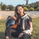 MOTOBOY骑行服男摩托车衣服冬赛车机车服套装骑行裤防风防水防摔摩旅四季 J07上衣白灰 L