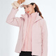 
Simboo jacket for men, thickened three-in-one windproof and warm coat plus velvet removable mountaineering and skiing outdoor clothes 12805 pink-women S