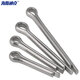 Hasdick Beijing Warehouse Distribution 304 Stainless Steel Cotter Pin Latch Hairpin Pin U-shaped Pin HK-29 GB91 M2*30 (500 pcs/bag)