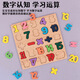 启蒙拼图幼儿园早教数字拼音字母认知积木制手抓板智力玩具数学 1-20数字认知