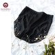 Hana Molihanamoli Mulberry Silk Rear Silk Pantalones de encaje de Waist Mid-Wists