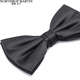 North Martin, высококачественный шелковый галстук-бабочка, мужской бант, жених, жених, узел, свадебное, однотонное, черное, глянцевое, вечернее платье, аксессуары
