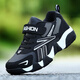 Hongxing Tong Ke 2025 Neue Jungen-Sneaker Leder wasserdicht und nicht rutschfeste Kinderschuhe für Frühlings- und Herbst-Mesh-Mittel- und Großkinder Winter sowie Samt-Laufschuhe 689 Dunkelblau Ledergröße 29