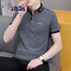 
ZMZA short-sleeved T-shirt for men's lapel business casual summer new style fashionable simple handsome POLO neck t-shirt top for men 683 blue M Recommended 100-120Jin [Jin equals 0.5 kg]