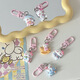 Kt katie chat mignon dessin animé porte-clés pendentif meilleur ami fille petit cadeau d'étudiant sac à école accessoires kitty couleurs aléatoires 2