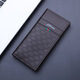 Dijiale Korean version leather wallet simple men's large capacity long wallet student personality retro men's leather wallet multiple card soft leather can hold driver's license wallet for boyfriend gifts Long black