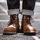 Madens Top -Layer 8111 Arbeitsstiefel Herrenschuhe echtes Leder Amerikaner Retro Outdoor Fallschirmjäger Stiefel Vintage Motorradstiefel Martin Boots Bienenwachs Farbe Madens Arbeitstiefel 41