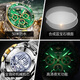 
Top 10 watches for men's water ghost mechanical watch fully automatic men's watch hollow waterproof watch collector's version-3271-Steel belt green