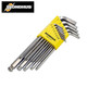 
BONDHUS American Allen Wrench Set Public Imperial Extended Ball Head Screwdriver Imported Hardware Tools Six 12137 (0.05-3/8) Imperial Flat Head 13-Piece Set