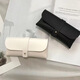 佳烜2024新款高档软包太阳皮质墨镜包装皮质超轻大容量便携抗压眼镜盒 黑色套盒