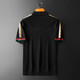 Mr. Guan short-sleeved sweater for men with half-high neck embroidered short-sleeved sweater for autumn and winter thickened half-sleeved sweater for men with middle-neck base shirt 9195 black L/175/50