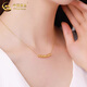 CHINA GOLD Bamboo gold pendant for women, pure gold necklace, clavicle jewelry, Valentine's Day birthday gift for girlfriend, delivery today/next day, Bamboo pendant + S925 chain, about 0.3g