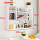 YIMEITIANHE bookshelf wall storage rack no punching wall hanging multi-functional wall cabinet living room bedroom wall storage cabinet concave length 100*height 75*depth 20 white upgraded version