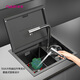 
JOMOO Invisible Sink Bar Washing Basin Concealed Flip Cover Middle Island Table High Pressure Cup Washer Coffee Shop West Kitchen Small Sink 4839 Sink + Drain + Cup Washer