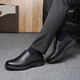 Chaussures en cuir de voiture classique pour hommes Chaussures en cuir souple de la boue de vache Sole sans glissement sans glissement et personnes âgées Pédales papa chaussures pour hommes lyc9901 noir [chaussures simples] 38
