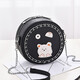 BLACKKISS Birthday Gift Gift for Girlfriend Textured Women's Bag New Small Round Bag Women's Fashion Chain Bag One-Shoulder Crossbody Bag Brown (High Quality Version)