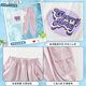 Youyou 1 point girls summer dress fashionable new children's short-sleeved suit summer thin medium-sized children's casual two-piece set 16012 purple + 9889 white 150cm
