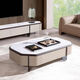 
Coffee table living room Italian light luxury rock panel bright light TV cabinet minimalist combination simple modern household small apartment stylish 13575cm long tea table TV cabinet
