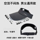 
Muwan sun protection hat men's summer face covering and showing small UV sun hat running sports duck tongue empty top sun hat UVL-black