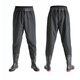 HHONGSHIYU waders, half-length rain trousers, waders, waterproof fish trousers, one-piece wading trousers, fish catching suit, reservoir fishing trousers overalls, black knitted waistband 75 silk 42 (sports shoe size)