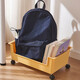 Under-desk book storage box with pulleys removable student classroom bag book storage box study organizer book box yellow large size without pulleys
