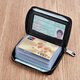 
FXS genuine leather men's multi-card card bag bank card case certificate bag head layer cowhide anti-theft brushing of women's driver's license leather case anti-theft brushing of black [12 card positions + 2 certificate positions]