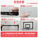 Lingnuo basketball frame indoor household punch-free small basketball basket dormitory ball frame toy basketball rack bedroom simple 3 folding blue frame black (no ball and air bag)