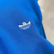 阿迪达斯 （adidas）卫衣男士春秋季三叶草运动服针织连帽休闲上衣套头衫 HK9866蓝色磨毛毛圈  L