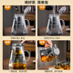 Tianxi (TIANXI) elegant cup teapot household teapot tea water separation cup lazy tea set glass high temperature tea set square gray style 730ml