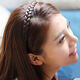 Sarara wig headband wide edge pigtail headband anti-slip with toothed hair bangs hair clip hair accessories press spring SN9227 black
