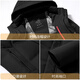 Flying in the snow 90 velvet mid-length down jacket men's winter removable hood windproof thickened extreme cold warm jacket men 185