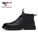 Sieben Wölfe Herrenschuhe Martin Boots Herren Sommer Neue nicht rutschfeste Kleidung-resistente High-Top-Lederschuhe Britisch-Stil BRITISCHE KOWNEHIDE OUDER OUDER AUSBEHALTSUSSUSSCHUS