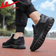 JETRAM men's shoes for spring and summer breathable men's casual shoes hollow mesh net running shoes soft sole running wear-resistant all black sports shoes YT-all black (6175) men 40