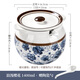 Mengting (MENGTING) high temperature resistant double-eared ceramic lard jar household meat oil jar seasoning oil with lid 1400ml